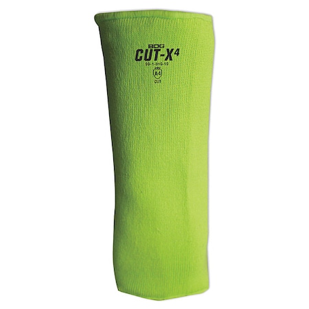 HiViz Green Cut Resistant Sleeve, Size 20"