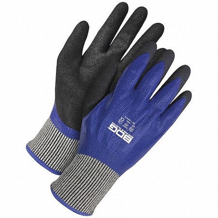 Cut-Resistant Coated Gloves, Cut Level A3 ,Double Dipped ,Nitrile ,Smooth ,M 1 PR