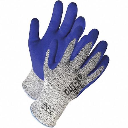 Cut-Resistant Coated Gloves, Cut Level A9 ,Dipped ,Nitrile ,Sandy ,L 1 PR