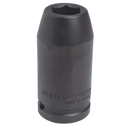 3/4 in Drive Impact Socket Standard Socket, black oxide, Steel,20 mm