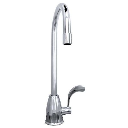 Gooseneck Kitchen Faucet, Manual, Single Hole Only Mount, 1 Hole