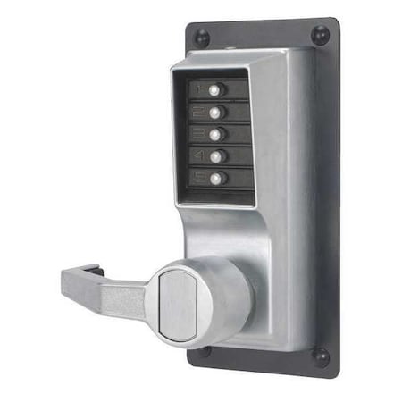 Push Button Exit Trim,Satin Chrome,Left