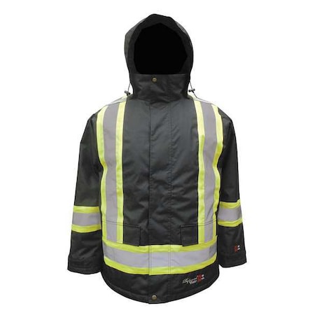 Flame Resistant Flame Resistanteezer Insulated Rain Parka, XL, 13.5 oz Polyester