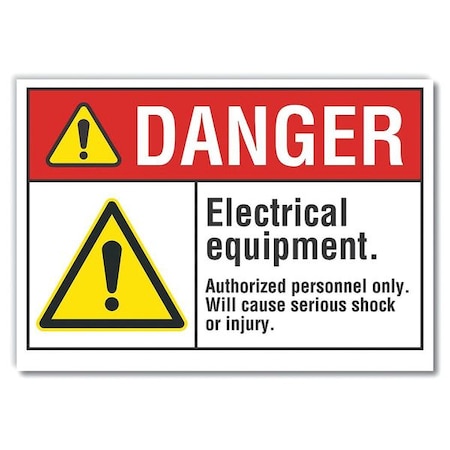 Decaldanger Electrical,5"x3.5"