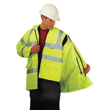 Men's Jacket, 100% Polyester, Yellow, 4XL