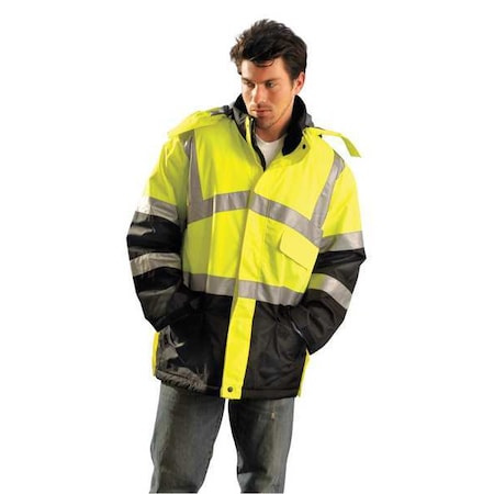 Men's Jacket, 100% Polyester, Yellow, 5XL