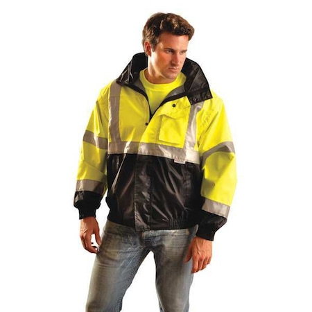 Men's Jacket, Polyester with PU Coating, Yellow, 3XL