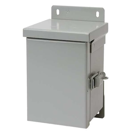Padlockable on draw Pull catch Electrical Enclosures, 12 in H, 6 in D, 10 in W, 3R, Steel