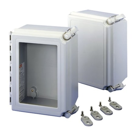 Captive Screws with Quick Release Electrical Enclosures, 12 in H, 6 in D, 10 in W, 12, 13, 4, 4X