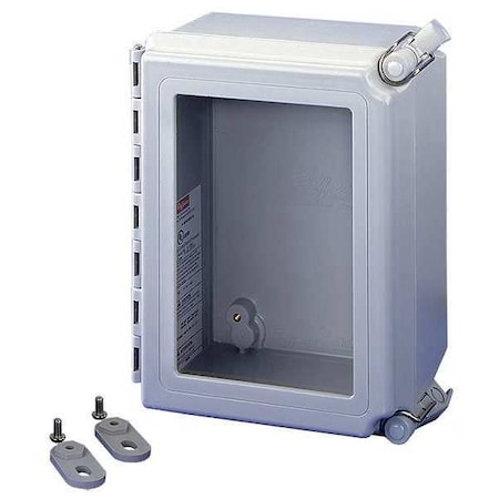 Quick Release Latch Electrical Enclosures, 8 in H, 4 in D, 6 in W, 12, 13, 4, 4X, Fiberglass