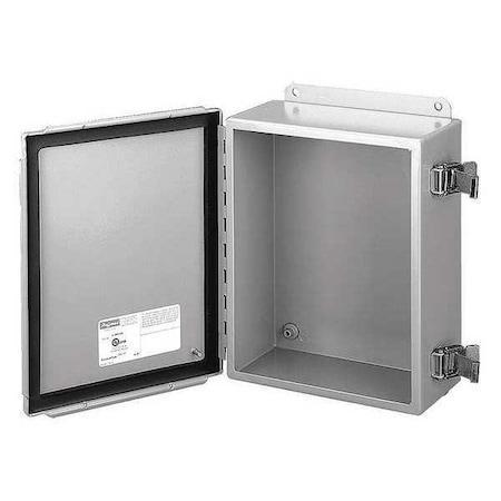 Screw Down Clamps Electrical Enclosures, 4 in H, 3 in D, 4 in W, 12, 3R, 4, 4X, 304 Stainless Steel