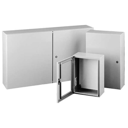 1/4 Turn Latch Electrical Enclosures, 16 in H, 6 in D, 16 in W, 12, 13, 4, Steel