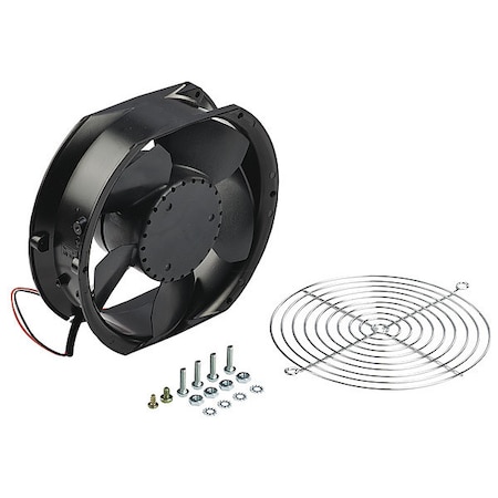 Axial Fan, Round, 115V AC, Cast Aluminum, 6.77" W.