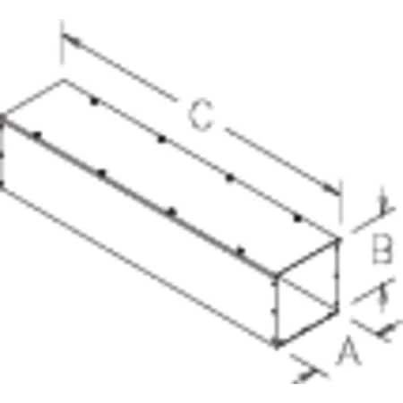 Straight Section Wireway, 1 Rating, Steel, Powder Coated
