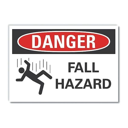 Danger Sign, 7 in H, 10 in W, Polyester, Vertical Rectangle, English, LCU4-0253-ND_10X7