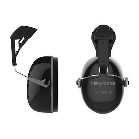 K1C Hard Hat Mounted Ear Muffs, 22 dB NRR, General Purpose, Black