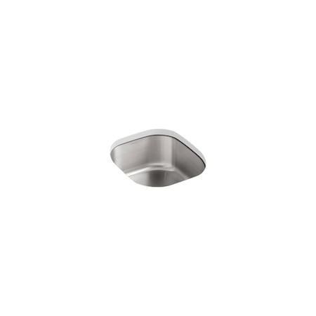 Undertone 15-1/2" X 17-1/8" X 7-5/8", Undermount Mount, 0 Hole, Stainless