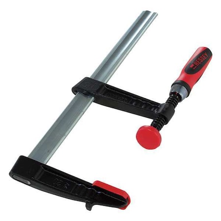 8 in Bar Clamp, Composite Plastic Handle and 4 in Throat Depth