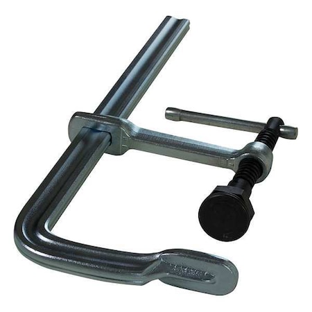 24 in Bar Clamp, Steel Handle and 4 3/4 in Throat Depth