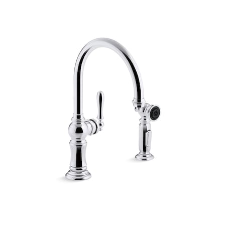 0 in Mount, 1 Hole Artifacts 2-Hole Kitchen Sink Faucet
