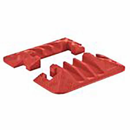 Cable Protector, 3 in H, 19-3/4 in L, 14-1/2 in W, 3 Channel, Polyurethane, Orange, 1 PR