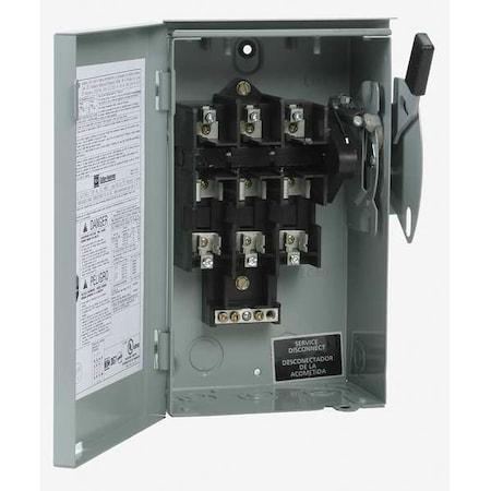 Fusible, Safety Switch, General Duty, 240 V, 3PST