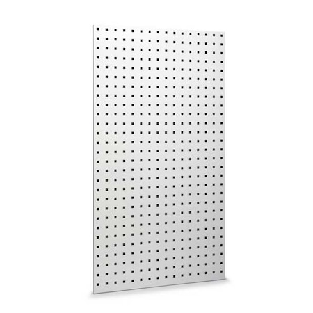 (2) 24 In. W x 42-1/2 In. H White Epoxy 18-Gauge Steel Square Hole Pegboards Mounting Hardware