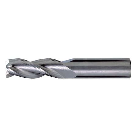 3-Flute Carbide Square Single End High-Perf End Mill for Alum CTD CEM-AM3 Bright 7/16x7/16x1x2-1/2