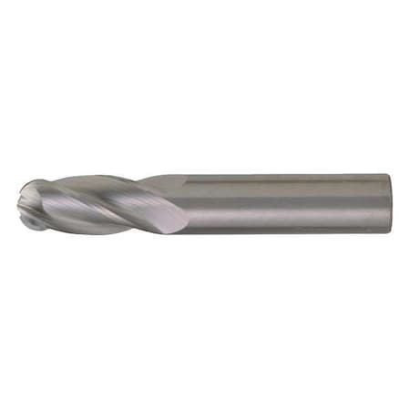 4-Flute Cabide Ball Single End GP End Mill Cleveland CEM-SE-4B Bright 3/8x3/8x1x2-1/2