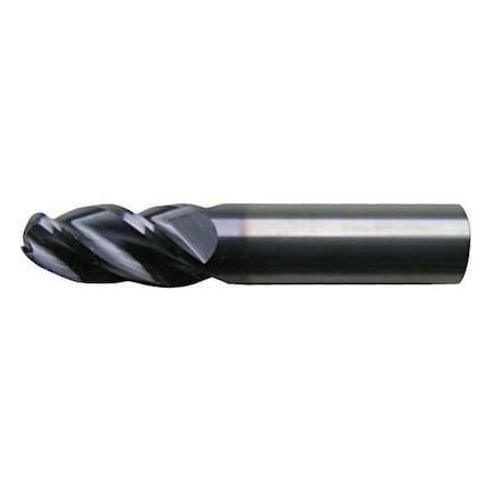 4-Flute Carbide HP VI Ball Nose End Mill CTD CEM-V-4B-TA AP/MAX 1/4"x1/4"x3/4"x2-1/2"