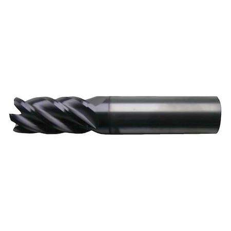 5-Flute Carbide HP CrnRad Single EndMil for Ferrous Matl CTD CEM-V2-5R AP/MAX 1/4x1/4x1-1/8x3x0.02CR