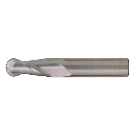 2-Flute Carbide Ball Nose SingleEnd GP End Mill Cleveland CEM-SE-2B-TA TiAlN 7/64x1/8x3/8x1-1/2