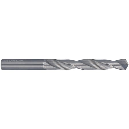 118 Degree Solid Carbide Jobber Length Drill Cleveland 1727 Bright Carbide RHS/RHC No 7
