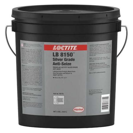 Anti-Seize,5 gal,Pail,Silver Color,Paste LB 8150(TM) SILVER GRADE ANTI-SEIZE