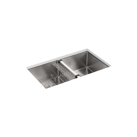 Strive 32" X 18-1/4" X 9-5/16" Under-, Undermount Mount, 0 Hole, Stainless