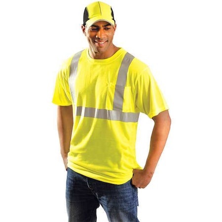 T-Shirt, 2, R, Polyester, Yellow, S