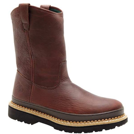 Men's Wellington Boot, 13 W, Steel Toe, 9 in H, Soggy Brown, G4374