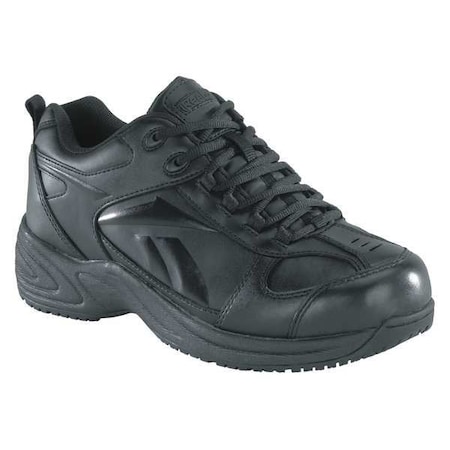 Jorie, Women's Athletic Shoe, 10 W, Leather, Black