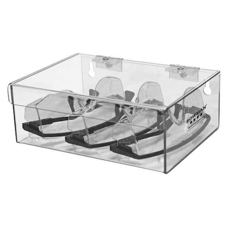 Eyewear Dispenser, Tray, 6 Pairs, PETG, 3 7/16 in H x 9 1/4 in W x 6 15/16 in D, Clear, 1 Box