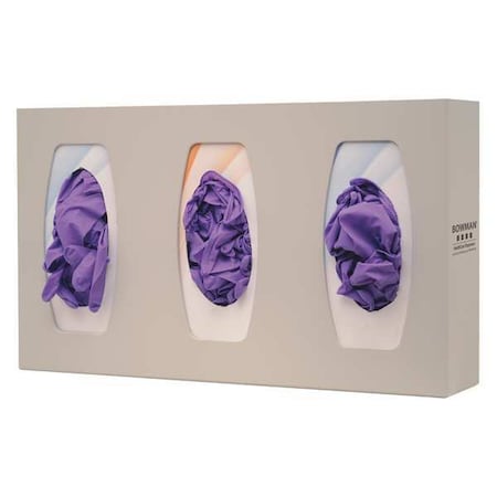 Glove Dispenser, ABS, Holds (3) Boxes ,Beige ,10-1/8 in H x 17-1/8 in W x 4-1/4 in D