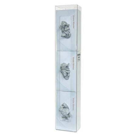 Glove Dispenser, PETG, Holds (3) Boxes ,Clear ,30-1/8 in H x 5-1/2 in W x 4 in D