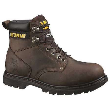 Second Shift, Men's Work Boots, 10.5 M, Leather, 6 in Height, Dark Brown