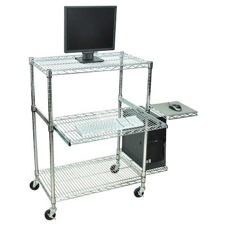 Computer Workstation, Portable, Chrome