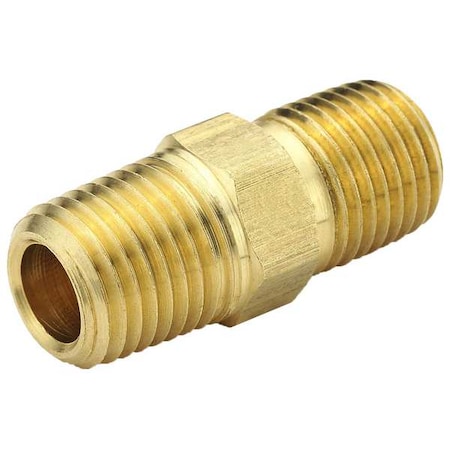 Hex Nipple Brass Hex Nipple, 3/4 in Male NPT X 3/4 in Male NPT