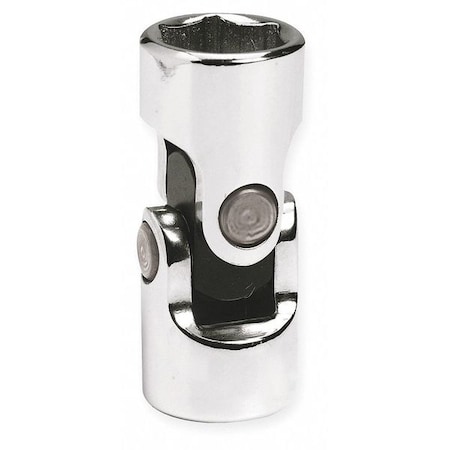 WESTWARD 1/2 in Drive, 9/16" SAE, Socket, 12 Points, Flex Steel,Chrome,9/16