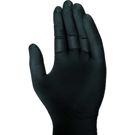 D13, Disposable Gloves, 5 mil Palm, Nitrile, Powder-Free, M (9), 100 PK, Black