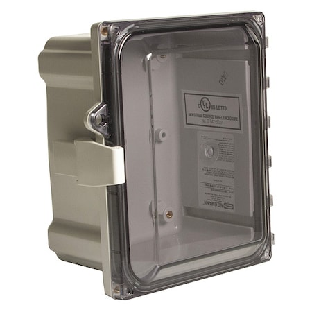 Quick Release Padlock Latch Electrical Enclosures, 14 in H, 6 in D, 12 in W, 1, 12, 3R, 4, 4X, 6P