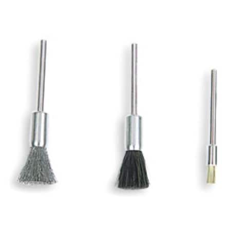 Miniature End Brush,Crimped Wire,3/16"