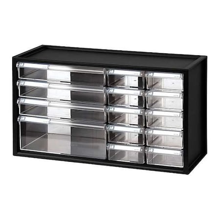 polystyrene, Compartment Cabinet, 7 in D x 9 3/4 in H x 17 3/4 in W