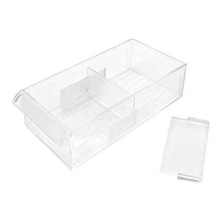 Clear, Polystyrene Divider, 1-1/4 in H, 10 PK